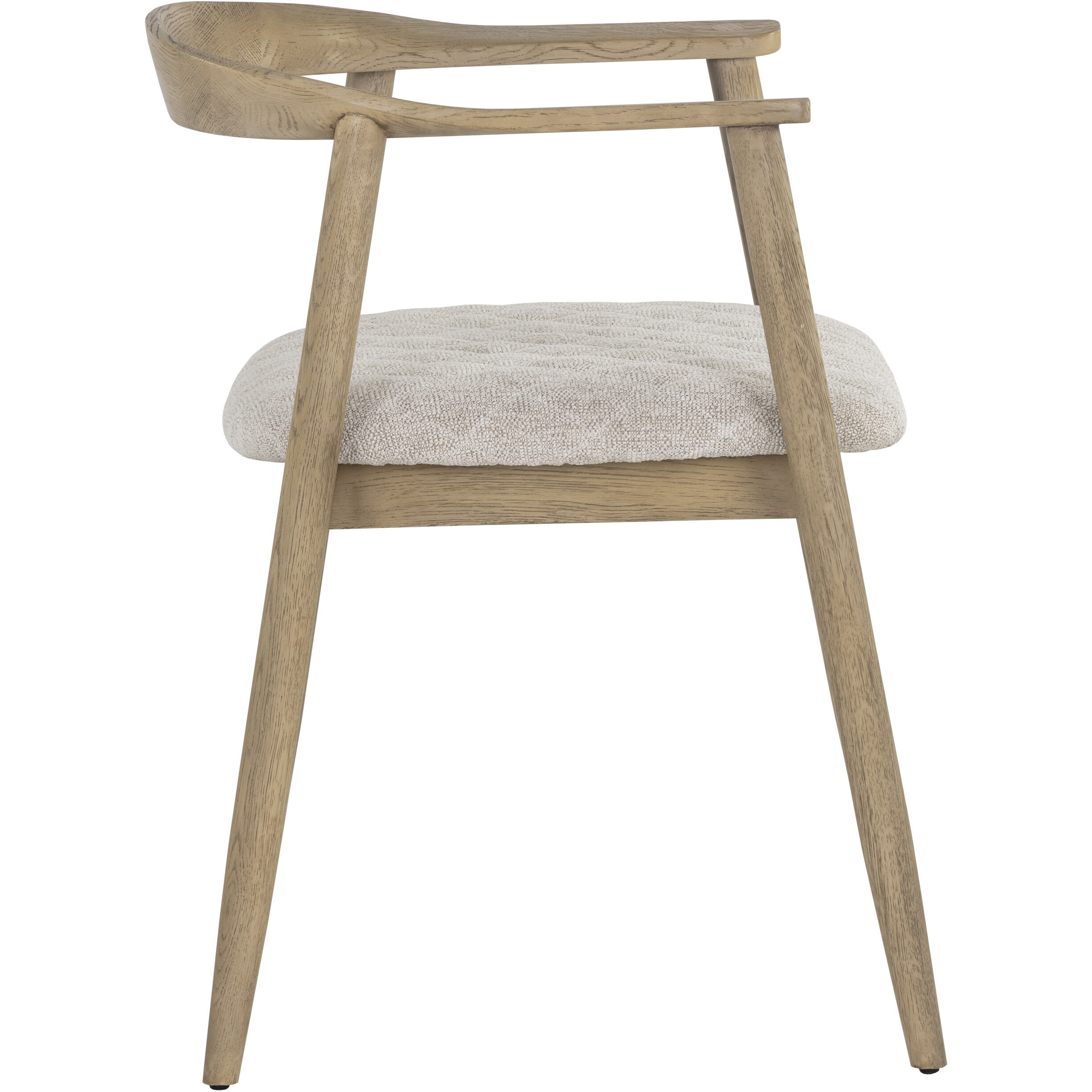 Jeremy Weathered Oak / Dove Cream Dining Armchair